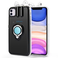 DataRoad Luxury Shockproof Finger Ring Holder Back Cover for iphone 11 pro max cases, for iphone/airpods 11 case charge