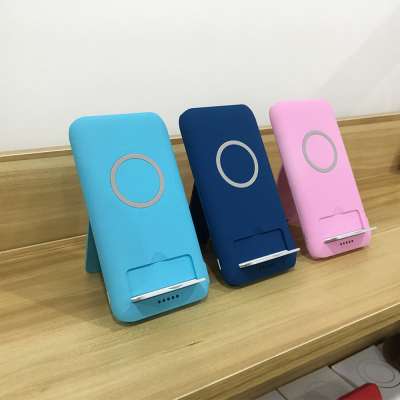 Popular new fashion style cheap mini Power bank 10000mAh with wireless charger Portable Mini Power Banks For Mobile phone